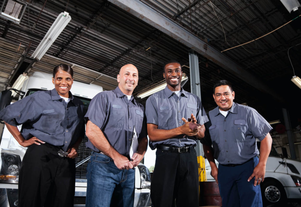 students smiling in a career training program